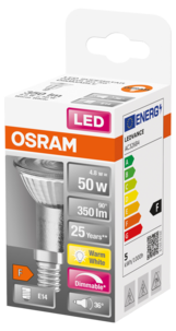 Dimringsbar LED-lampa 350 lm PAR16 E14 Osram