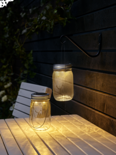 Solcellslampa glasburk