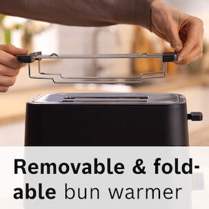 Bosch MyMoment brödrost 2 skivor, svart, TAT3M123