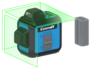 Cocraft HL3X360-G krysslaser, 3 × 360 grader, grønn