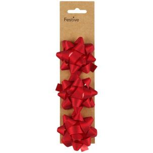 Presentrosetter glitter 3-pack