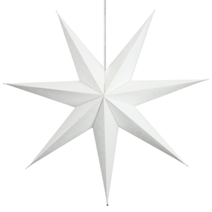 Stor adventsstjärna tyg med broderat mönster, 70 cm
