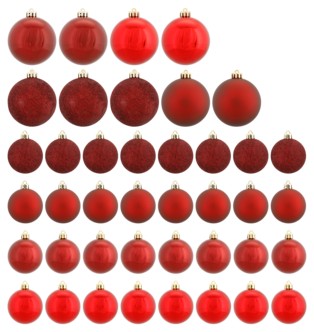 Joulupallot Mix, 41 kpl