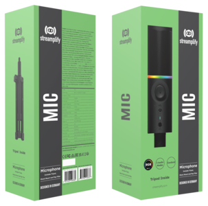 Streamplify MIC Tripod USB-mikrofon, RGB och stativ