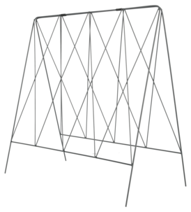 Växtstöd utfällbart, metall