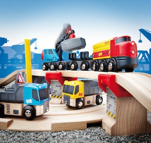 Brio World tog- og veibane, lastesett, fra 3 år