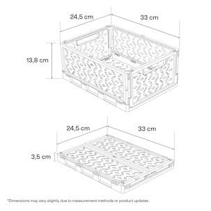 Klappboks av resirkulert plast, large 33 x 24,5 x 13,8 cm