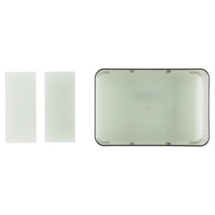 Stabelbar oppbevaringsboks med lokk og rom, transparent grønn