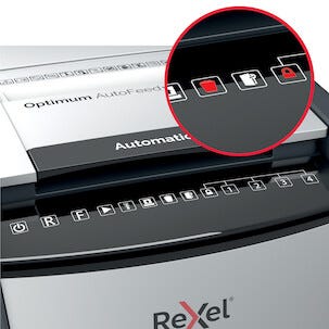 Paperisilppuri Rexel Optimum AutoFeed 45X, ristiinleikkaus