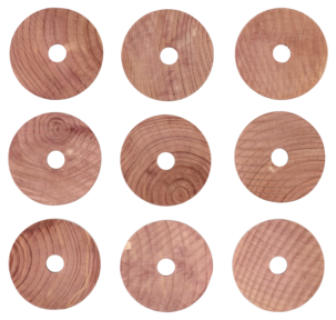 Cederträringar för galge 9-pack