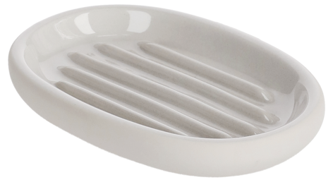 Såpekopp i steingods, beige