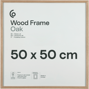 Kvadratisk fotoramme av FSC-merket tre på 50 x 50 cm