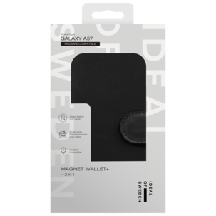 Ideal of Sweden Magnet Wallet+ plånboksfodral för Galaxy A57, svart