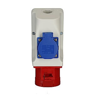 Vägguttag 3-fas + Schuko