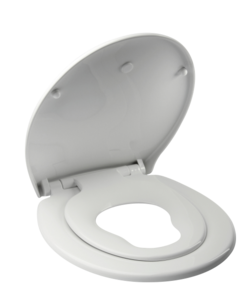 Pehmeästi sulkeutuva WC-istuimen kansi ja supistaja