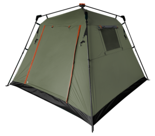 Tält 4 personer Quick-up, 2,4 × 2,1 m, grön