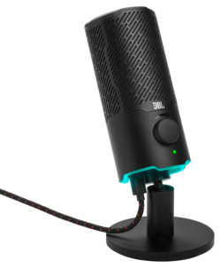JBL Quantum Stream USB mikrofon med RGB-belysning och stativ