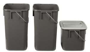 Jätteenlajitteluastiat, 3 osaa