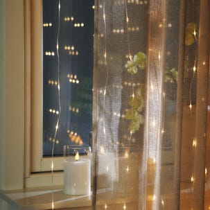 LED-lysgardin 1x2 m transparent inne/ute