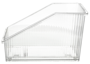 Lådinsats för burkar, justerbar, transparent