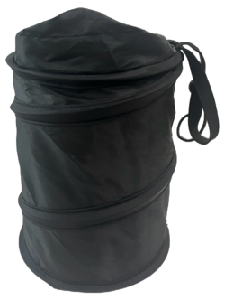 Liten papperskorg till bil, hopfällbar, svart, 15 x 20 cm