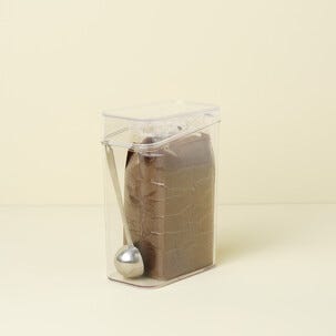 Kaffeboks i plast, gjennomsiktig