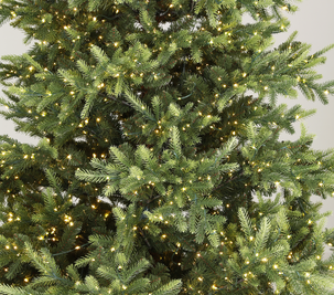 Lyxig julgran Sunne 220 cm med 8 ljusfunktioner och timer