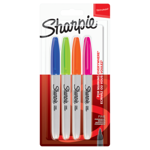 Sharpie märkpennor fin spets blandade färger 4-pack