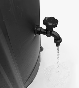 Vattentunna med kran, hopfällbar, 225 liter