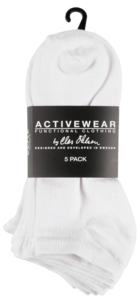 Ankelstrumpor vita, 5-pack

