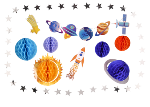 Festdekorasjoner med romtema