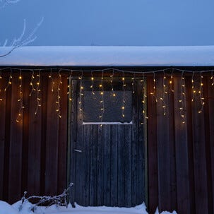 Istappslynge varmhvit LED, Northlight, kan bygges ut