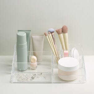 Sminkeorganisator, gjennomsiktig plast