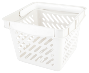 Kundekurv i plast mini, med håndtak, 27 x 27 x 21 cm