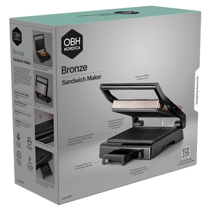 OBH Nordica Bronze smörgåsgrill panini, keramisk