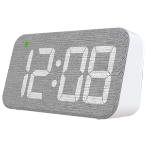Digital termometer och hygrometer med tygfront, inomhus