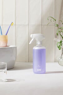 Sini baderomsrengjøring sprayflaske og 2 tabs, startsett