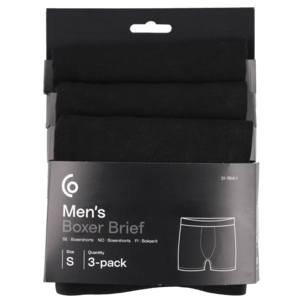Boxershorts herre bomull, 3-pakning, flere størrelser
