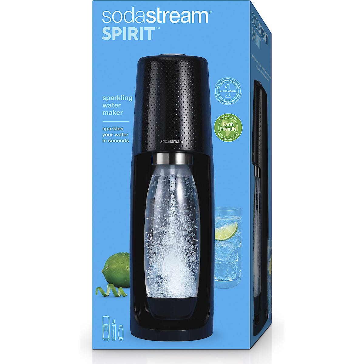 SodaStream Spirit Black, kolsyremaskin Clas Ohlson