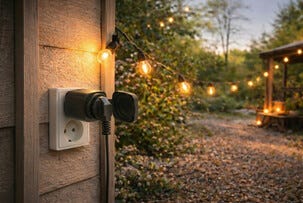 Deltaco SH-OP01 smart plug utomhus IP44, svart