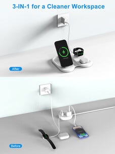 Trådlös laddare 3-i-1 Qi2 magnetisk