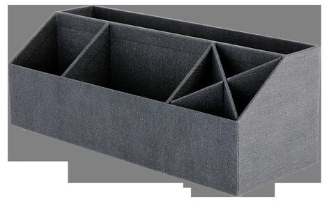 Skrivbordsställ med 7 fack, mörkgrå