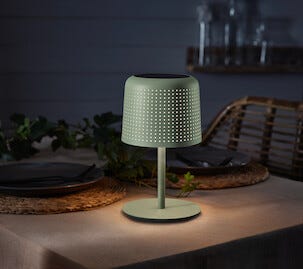 Bordlampe solcelle