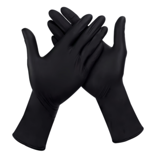 Svarte engangshansker i nitril, 25 par