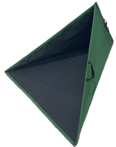 Kolmikulmainen lehtisäkki, kahvat, kokoontaitettava, 84 x 130 cm