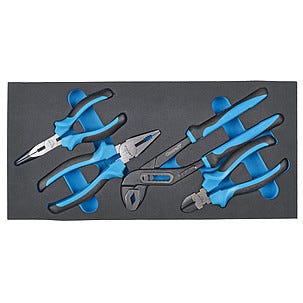 Työkalukaappi, jossa 90 työkalua