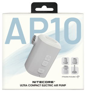 Nitecore AP10 ultrakompakt laddbar luftpump med LED