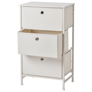 Liten kommode med tre skuffer, beige, 45 x 30 x 77,3 cm