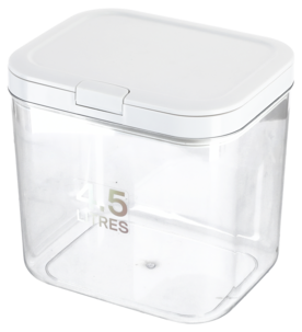 Säilytysrasia muovia, automaattinen kansi