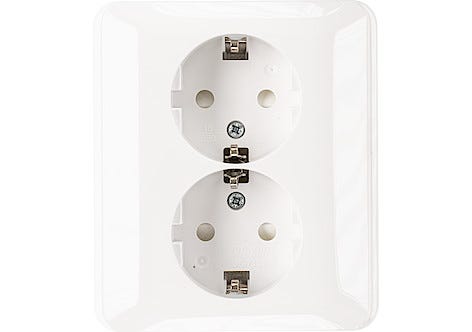 2-vägs infällt vägguttag Cotech